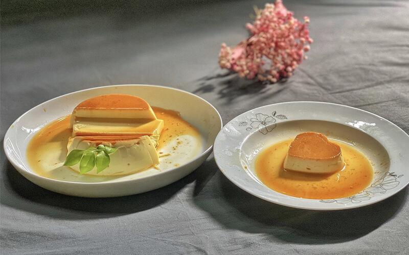 Bánh flan không cần vani