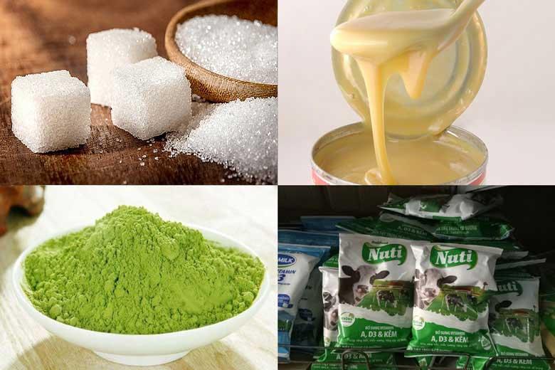 Cách làm trà sữa matcha chuẩn bị những nguyên liệu cần thiết