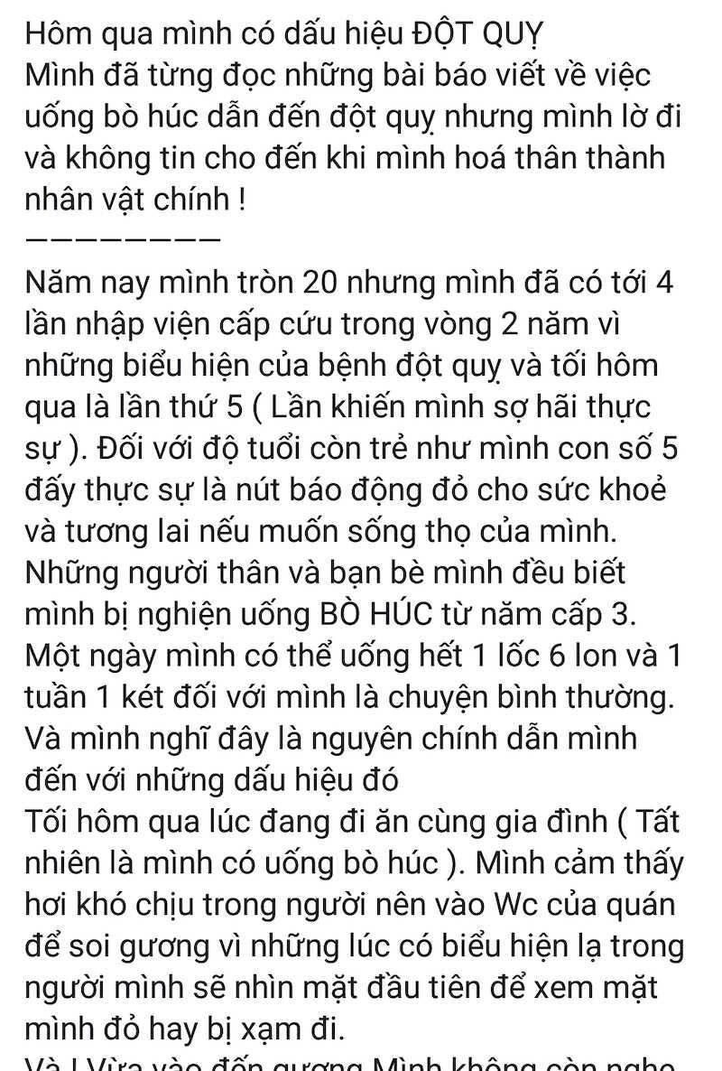 Uống quá nhiều bò húc trong một ngày sẽ gây ra hậu quả nặng nề