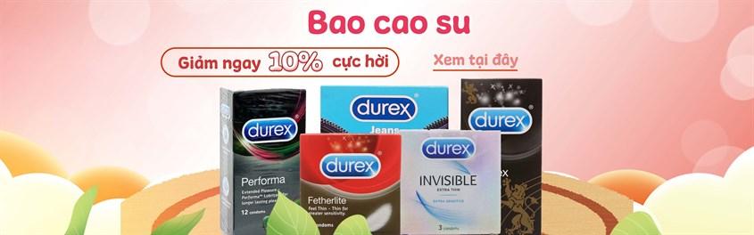 Bao cao su giảm đến 10%