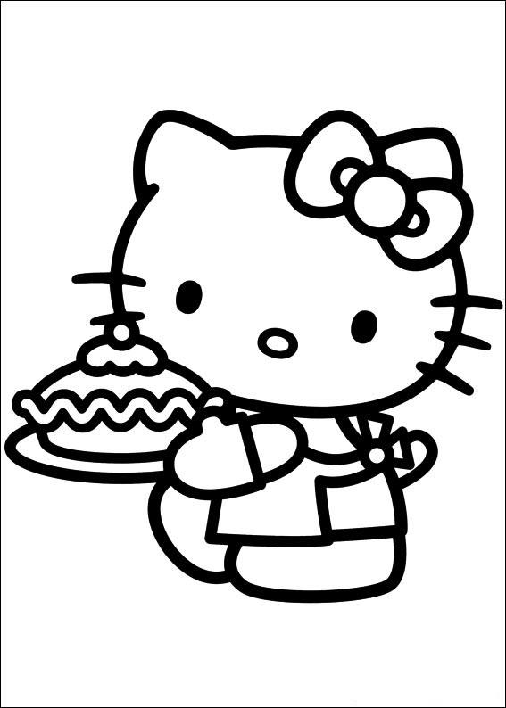 mẫu tranh tô màu hello kitty cho bé 001