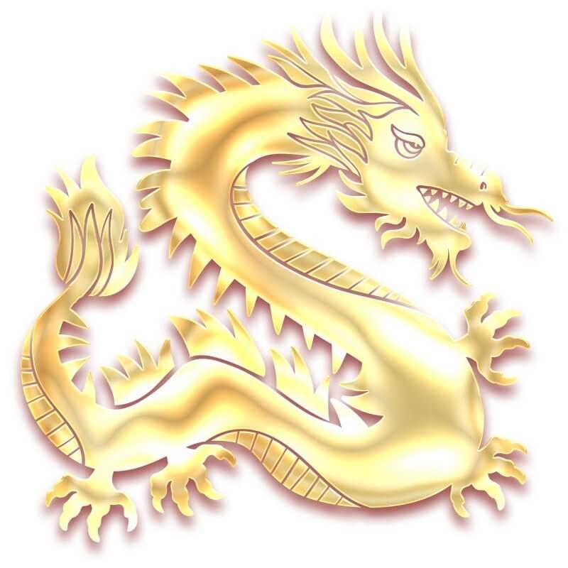 Con rồng vàng gold PNG