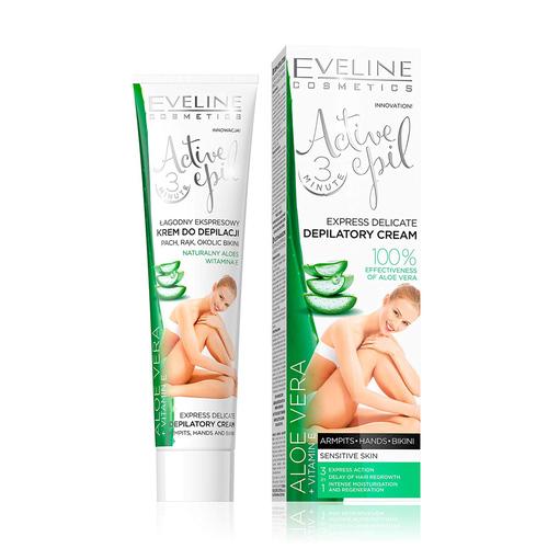 Kem tẩy lông Eveline Active Epil chiết xuất lô hội cho da nhạy cảm 125ML