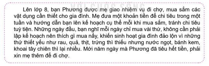 Việc bạn Phương chi tiêu tuỳ tiện đã dẫn đến khó khăn gì trong cuộc sống gia đình