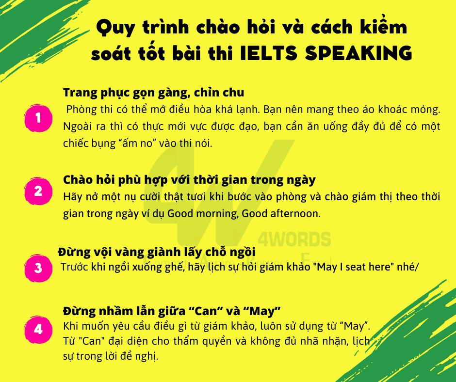 cách chào hỏi giám khảo ielts speaking