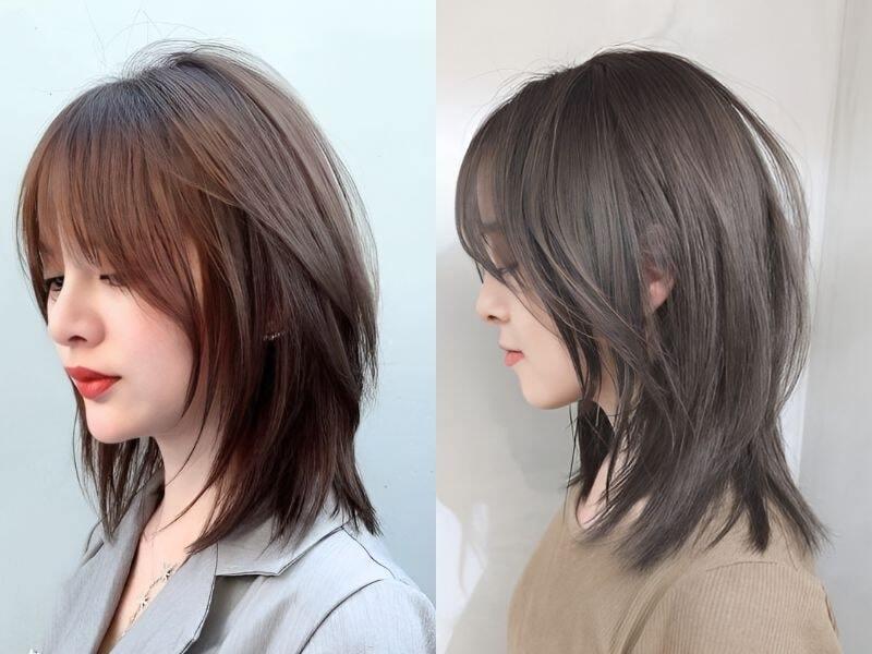 Tóc layer mullet uốn cúp chữ C