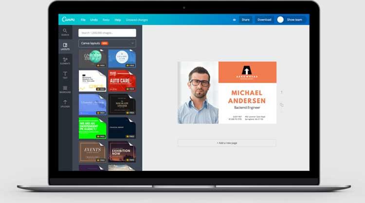 Phần mềm thiết kế thẻ nhân viên Canva giúp thiết kế thẻ nhân viên nhanh chóng
