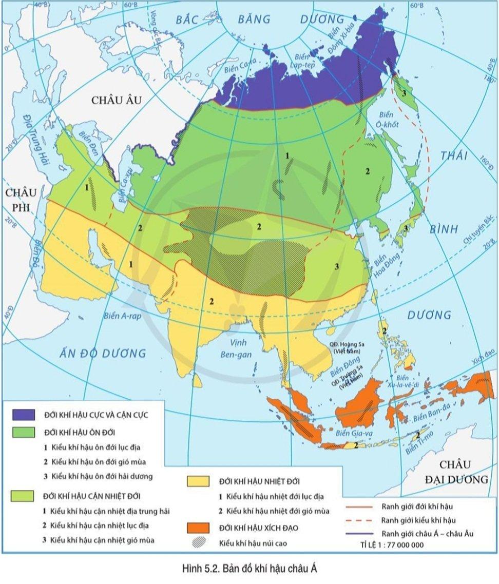 Bài 5. Vị trí địa lí, phạm vi và đặc điểm tự nhiên châu Á SGK Địa lí 7 Cánh Diều</>