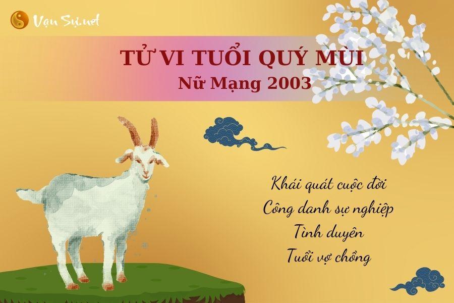 Tử vi tuổi Quý Mùi 2003