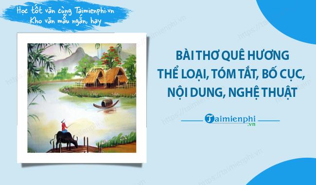 bai tho que huong the loai tom tat bo cuc noi dung nghe thuat